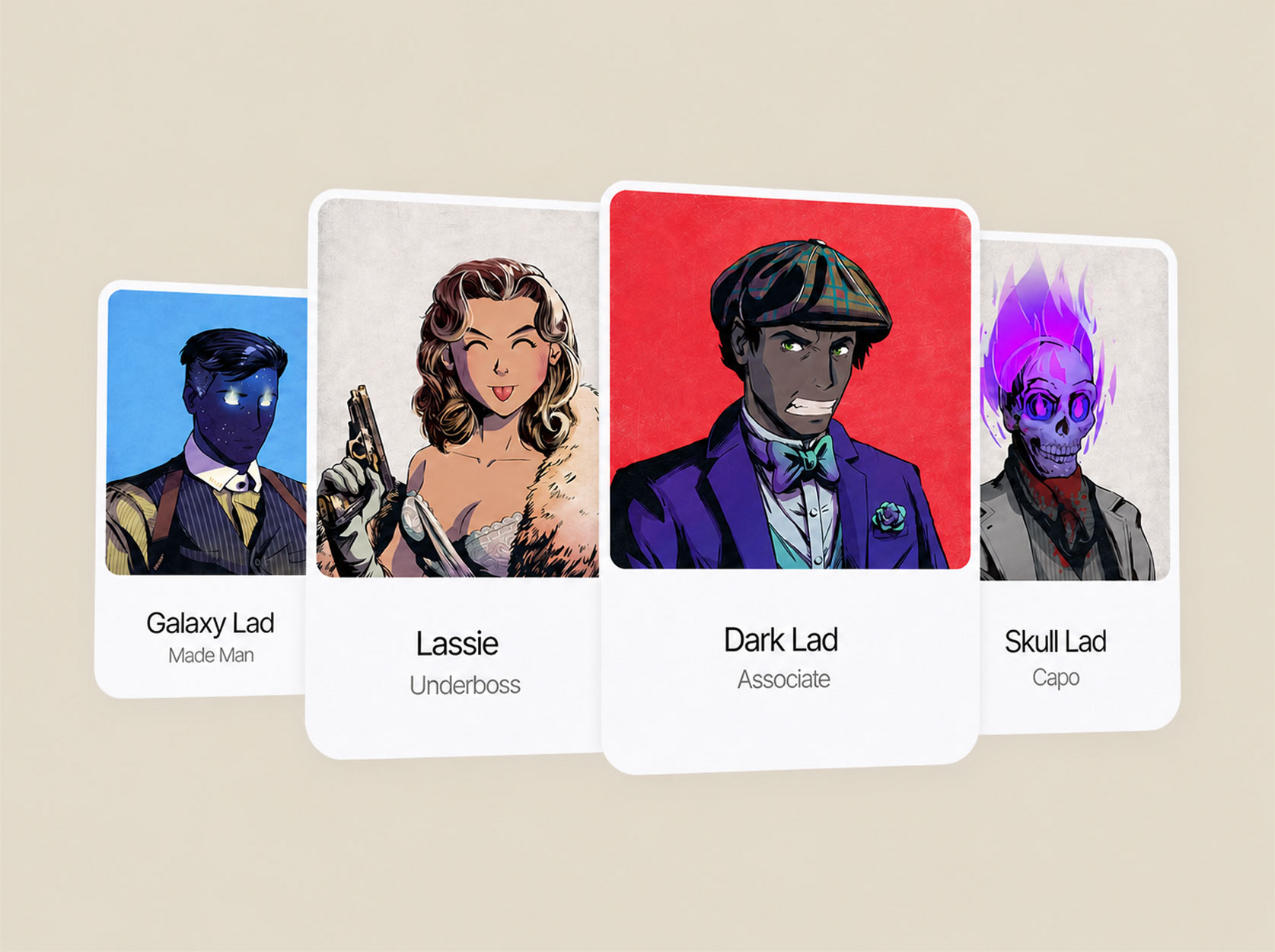 Game character cards